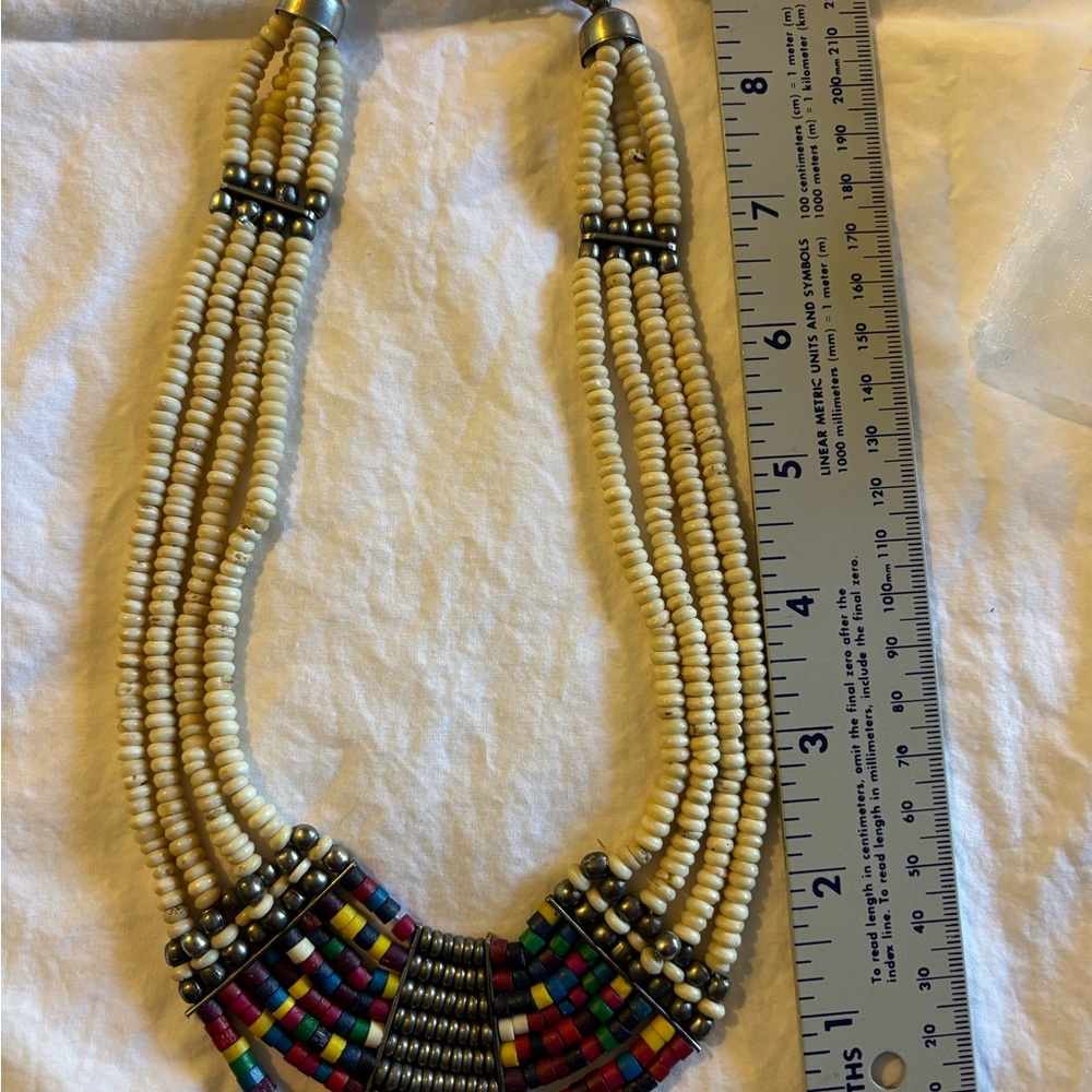 Multicolor Bead Strand Necklace